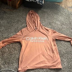 calvin klein- peach hoodie- Size Small
